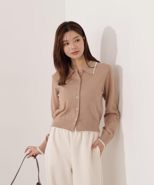 PROPORTION BODY DRESSING(プロポーションボディドレッシング)の「<ウォッシャブル>ポロレイヤード風ニット / 1215274004(カーディガン/ボレロ・レディース・グレー系その他/ベージュ/ネイビー・FREE)」の15枚目の写真