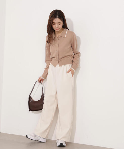 PROPORTION BODY DRESSING(プロポーションボディドレッシング)の「<ウォッシャブル>ポロレイヤード風ニット / 1215274004(カーディガン/ボレロ・レディース・グレー系その他/ベージュ/ネイビー・FREE)」の14枚目の写真