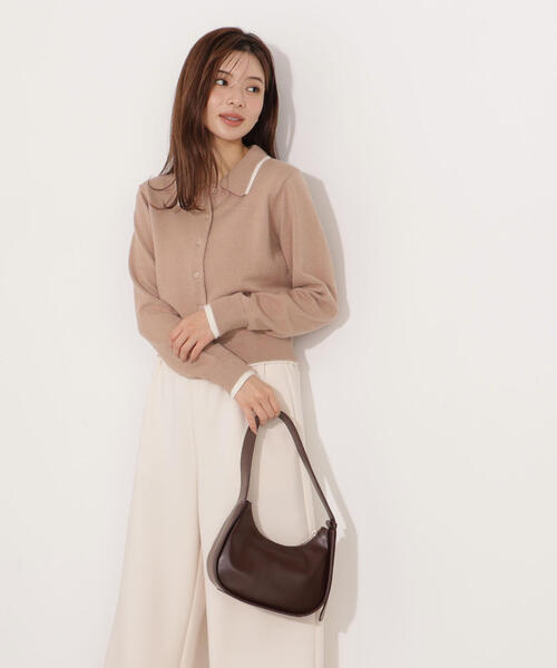 PROPORTION BODY DRESSING(プロポーションボディドレッシング)の「<ウォッシャブル>ポロレイヤード風ニット / 1215274004(カーディガン/ボレロ・レディース・グレー系その他/ベージュ/ネイビー・FREE)」の13枚目の写真