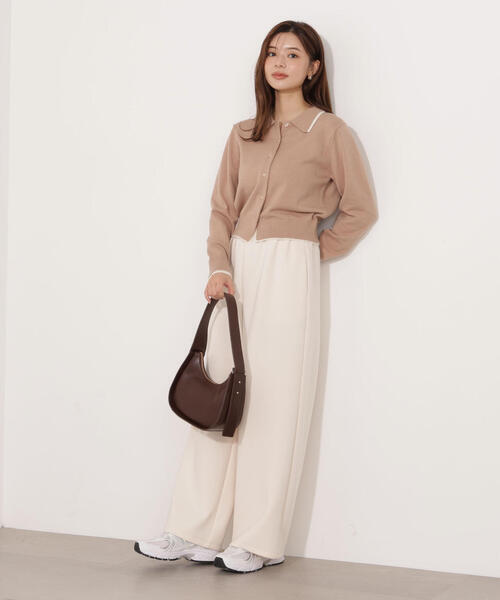 PROPORTION BODY DRESSING(プロポーションボディドレッシング)の「<ウォッシャブル>ポロレイヤード風ニット / 1215274004(カーディガン/ボレロ・レディース・グレー系その他/ベージュ/ネイビー・FREE)」の12枚目の写真