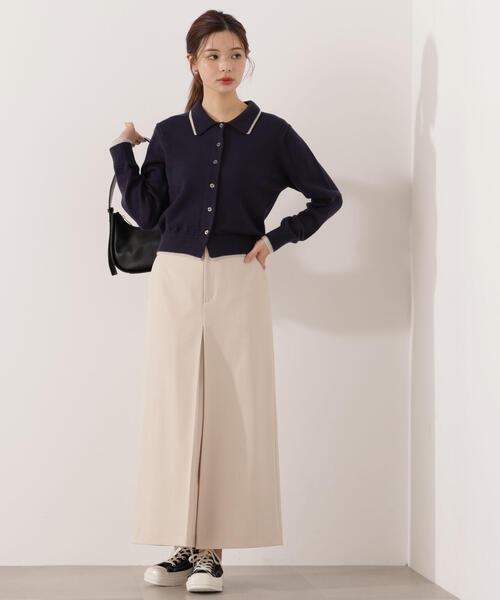 PROPORTION BODY DRESSING(プロポーションボディドレッシング)の「<ウォッシャブル>ポロレイヤード風ニット / 1215274004(カーディガン/ボレロ・レディース・グレー系その他/ベージュ/ネイビー・FREE)」の7枚目の写真