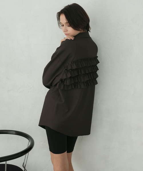 その他 FOXY forksy.】ビスチェ風デザインフリルオーバーサイズネルシャツ forksy