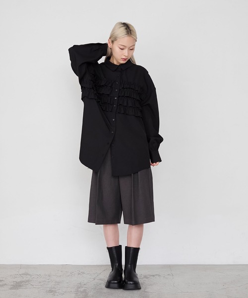 その他 FOXY forksy.】エブリデイシアーフリルカフスリブニットプルオーバー forksy