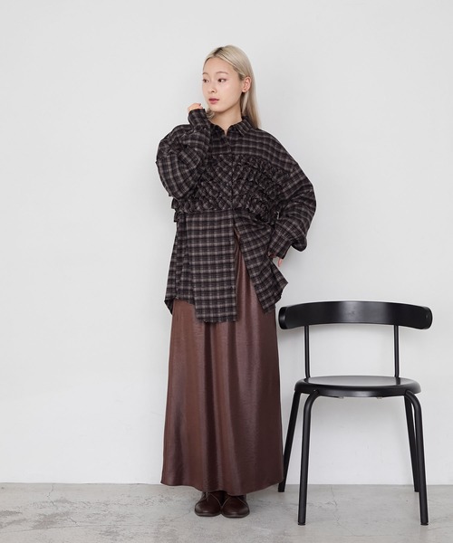 その他 FOXY forksy.】ビスチェ風デザインフリルオーバーサイズネルシャツ forksy