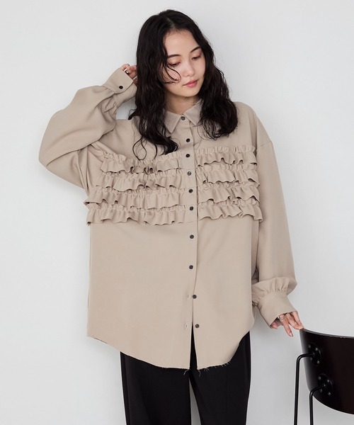 その他 FOXY forksy.】エブリデイシアーフリルカフスリブニットプルオーバー forksy