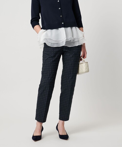 UNITED ARROWS(ユナイテッドアローズ)の「ダイヤ ドット スリムパンツ ‐ウォッシャブル‐(その他パンツ・レディース・ネイビー・40/36/38/34)」の2枚目の写真