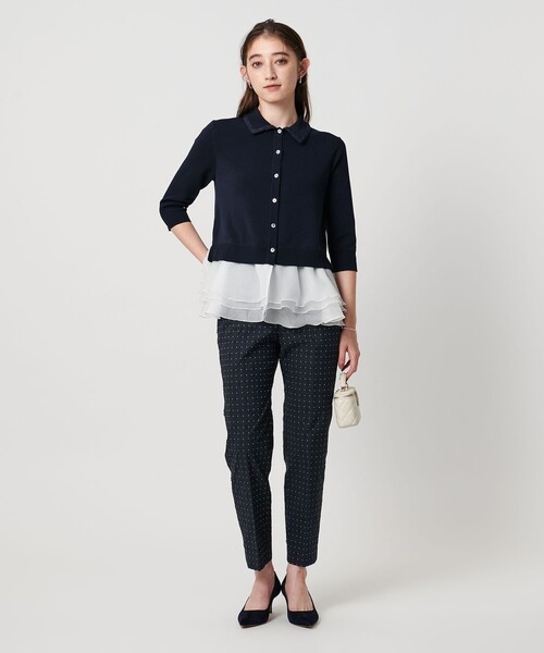 UNITED ARROWS(ユナイテッドアローズ)の「ダイヤ ドット スリムパンツ ‐ウォッシャブル‐(その他パンツ・レディース・ネイビー・40/36/38/34)」の3枚目の写真