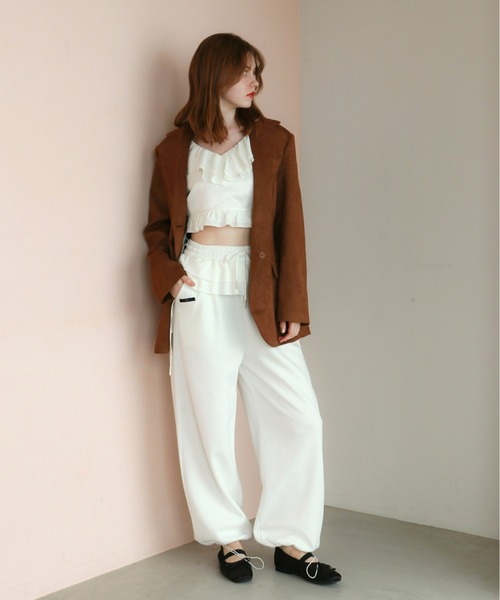 mic by Olu.(ミックバイオルドット)の「< ZOZOTOWN限定 >スウェードジャケット(テーラードジャケット・レディース・ブラウン・FREE)」の3枚目の写真