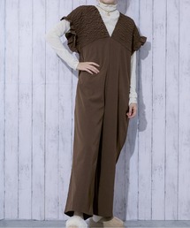 GORGE | 《シャーリング×美シルエット》レディース サロペット フェミニン 体型カバー 春夏秋(サロペット/オーバーオール)