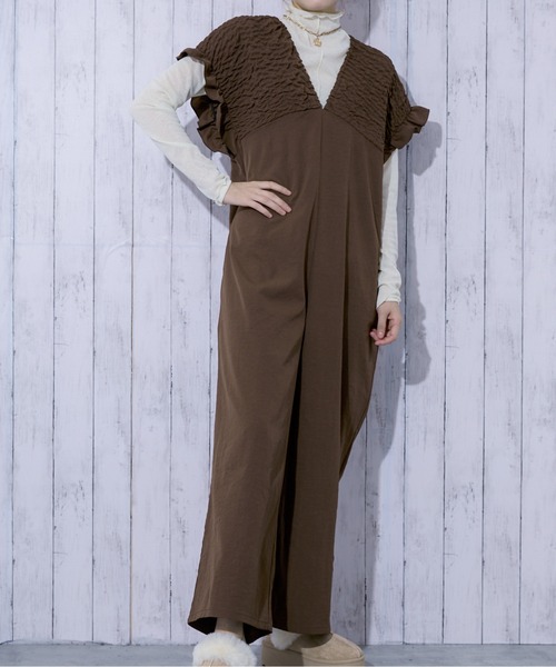 セール】《シャーリング×美シルエット》レディース サロペット