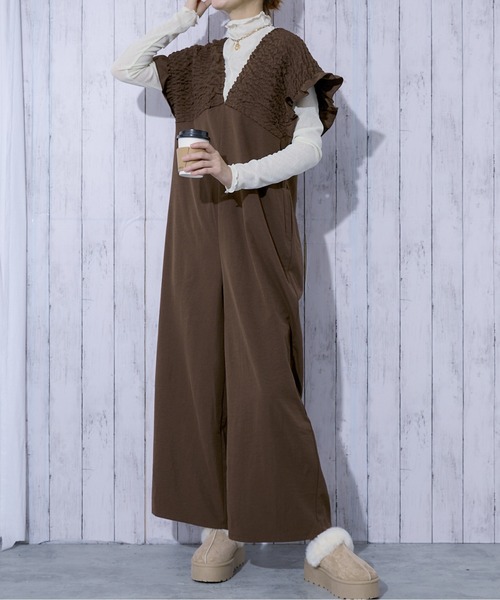 セール】《シャーリング×美シルエット》レディース サロペット