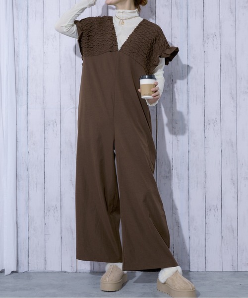 セール】《シャーリング×美シルエット》レディース サロペット