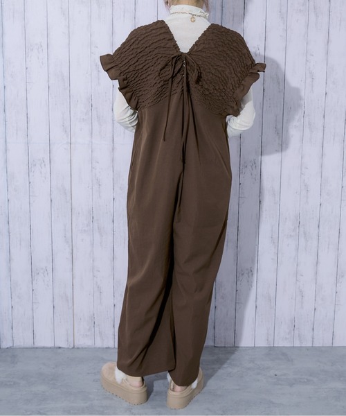 セール】《シャーリング×美シルエット》レディース サロペット