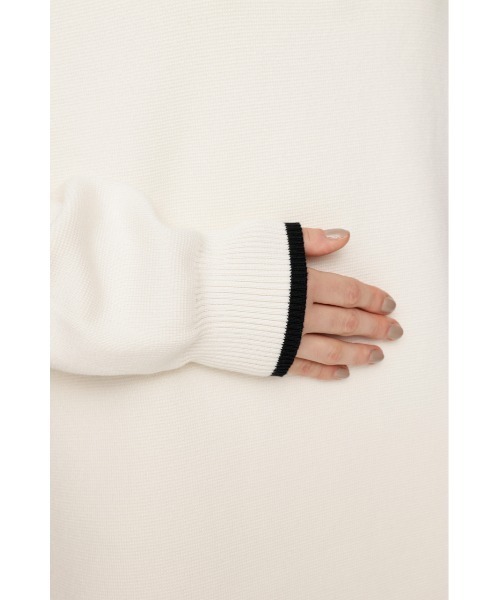 SLY(スライ)の「HALF ZIP HN KNIT S/OP ハーフジップ ハイネック ニット ショートワンピース 秋服 冬服(ワンピース・レディース・グレー/アイボリー/ブラック・FREE)」の9枚目の写真