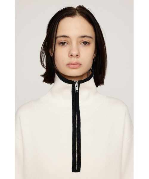 SLY(スライ)の「HALF ZIP HN KNIT S/OP ハーフジップ ハイネック ニット ショートワンピース 秋服 冬服(ワンピース・レディース・グレー/アイボリー/ブラック・FREE)」の10枚目の写真