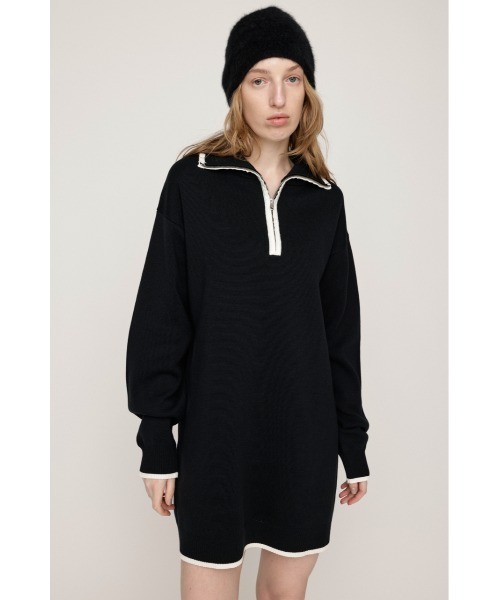 セール】HALF ZIP HN KNIT S/OP ハーフジップ ハイネック ニット