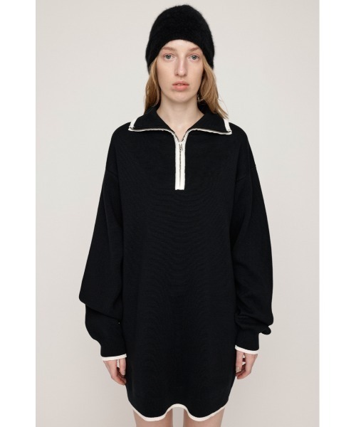 SLY(スライ)の「HALF ZIP HN KNIT S/OP ハーフジップ ハイネック ニット ショートワンピース 秋服 冬服(ワンピース・レディース・グレー/アイボリー/ブラック・FREE)」の16枚目の写真