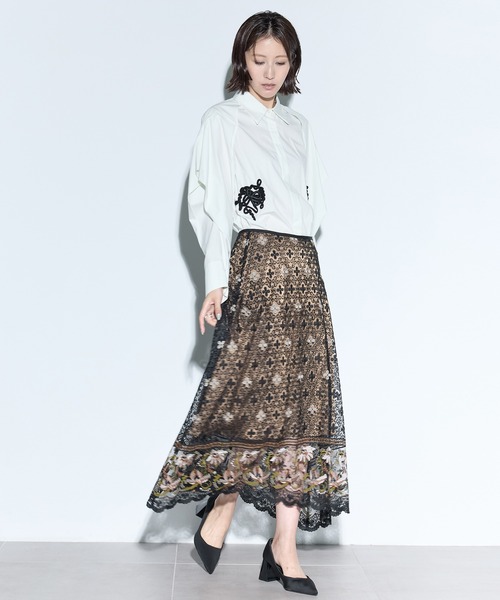 スカート MURRAL Everlasting embroidery lace skirt MURRAL/ミューラル】Everlasting embroidery lace skirt/エヴァー