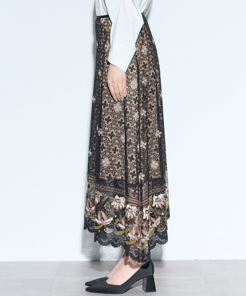 MURRAL/ミューラル】Everlasting embroidery lace skirt/エヴァー