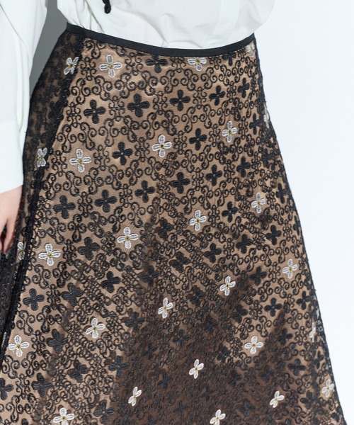 MURRAL/ミューラル】Everlasting embroidery lace skirt/エヴァー