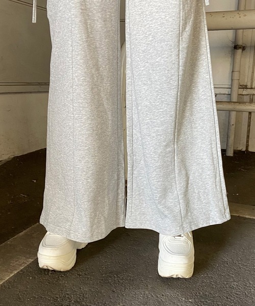 non-hedge(ノンヘッジ)の「サイドスリットリボンワイドパンツ(スウェットパンツ・レディース・ブラック/グレー/チャコールグレー・FREE)」の15枚目の写真
