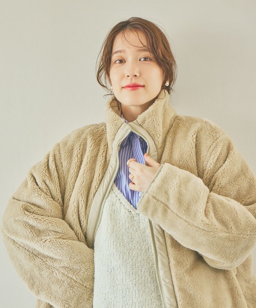 セール】リバーシブルスタンドショートブルゾン（ブルゾン）｜studio