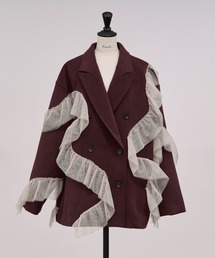 Ezick(エジック)のnuance tulle coat ニュアンスチュールミドルコート(チェスターコート)