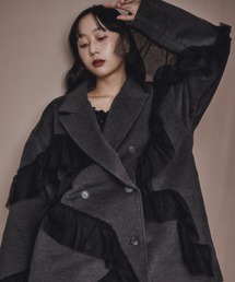 Ezick(GWbN)nuance tulle coat jAX`[~hR[g(`FX^[R[g)