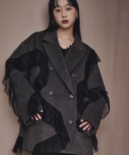 Ezick（エジック）の「nuance tulle coat ニュアンスチュールミドル