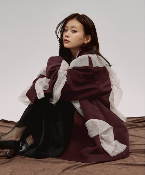 Ezick（エジック）の「nuance tulle coat ニュアンスチュールミドル