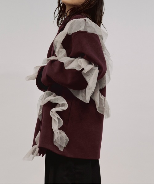 Ezick（エジック）の「nuance tulle coat ニュアンスチュールミドル