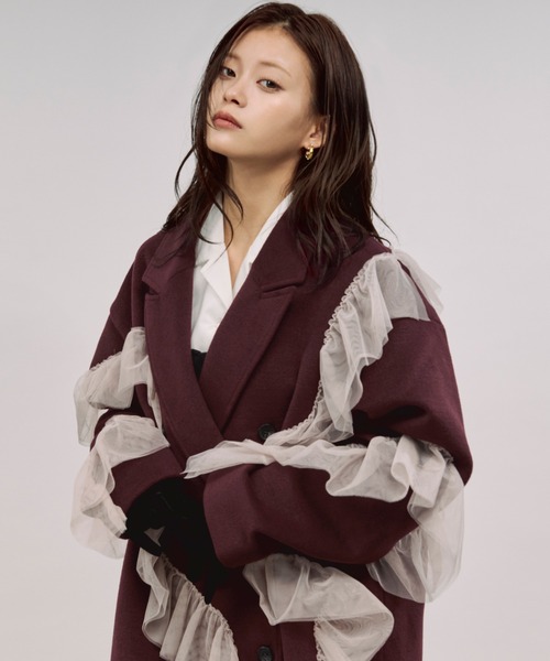 nuance tulle coat ニュアンスチュールミドルコート