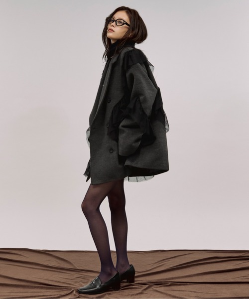 Ezick（エジック）の「nuance tulle coat ニュアンスチュールミドル