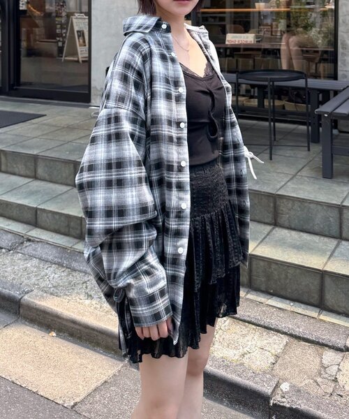 mline]ロゴチェックシャツ（シャツ/ブラウス）｜mline