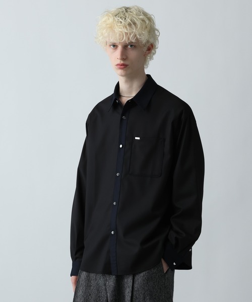 シルバーボタンクレリックシャツ(HARE)（シャツ/ブラウス）｜HARE