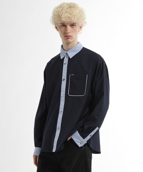 HARE(ハレ)の「シルバーボタンクレリックシャツ(HARE)(シャツ/ブラウス・メンズ・ブラック/レッド/ホワイト/ブラック系その他/ブラック系その他2/ブラック系その他3/ブルー・FREE)」の6枚目の写真