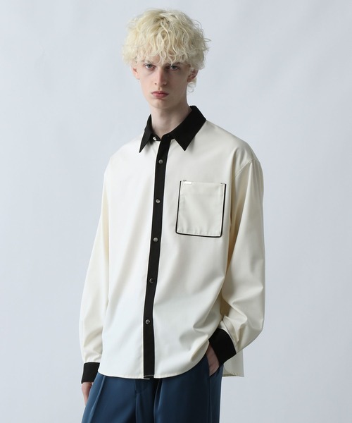 HARE(ハレ)の「シルバーボタンクレリックシャツ(HARE)(シャツ/ブラウス・メンズ・ブラック/レッド/ホワイト/ブラック系その他/ブラック系その他2/ブラック系その他3/ブルー・FREE)」の11枚目の写真