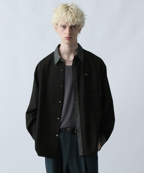 HARE(ハレ)の「シルバーボタンクレリックシャツ(HARE)(シャツ/ブラウス・メンズ・ブラック/レッド/ホワイト/ブラック系その他/ブラック系その他2/ブラック系その他3/ブルー・FREE)」の19枚目の写真