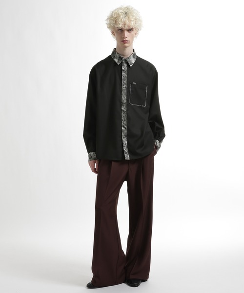 シルバーボタンクレリックシャツ(HARE)（シャツ/ブラウス）｜HARE