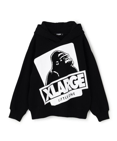 XLARGE KIDS(エクストララージキッズ)の「ビッグOGパーカー(パーカー・キッズ・ブラック/トップグレー・140cm/130cm/110cm/100cm/120cm/90cm)」の1枚目の写真