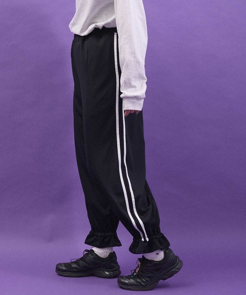 I am I in fact...(アイアムアイインファクト)の「Jersey line Drawers pants(その他パンツ・レディース・ネイビー/ブラック・FREE)」の18枚目の写真