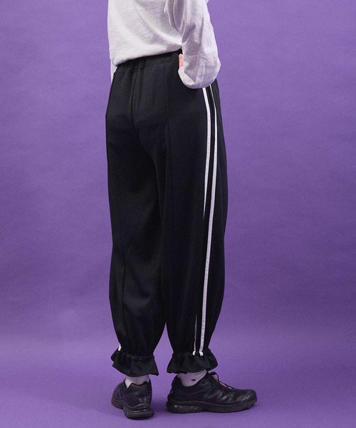 I am I in fact...(アイアムアイインファクト)の「Jersey line Drawers pants(その他パンツ・レディース・ネイビー/ブラック・FREE)」の19枚目の写真