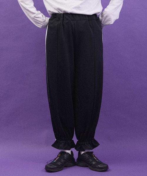 I am I in fact...(アイアムアイインファクト)の「Jersey line Drawers pants(その他パンツ・レディース・ネイビー/ブラック・FREE)」の17枚目の写真