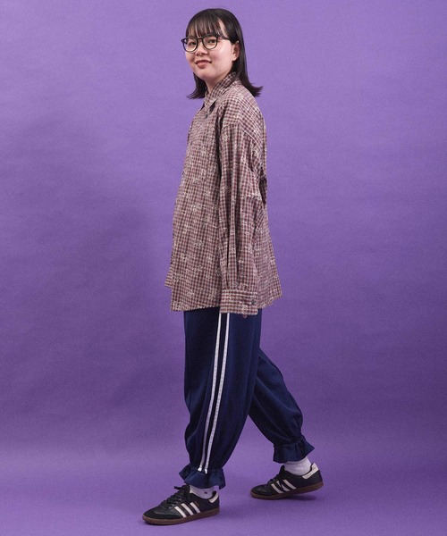 I am I in fact...(アイアムアイインファクト)の「Jersey line Drawers pants(その他パンツ・レディース・ネイビー/ブラック・FREE)」の6枚目の写真