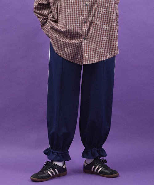 I am I in fact...(アイアムアイインファクト)の「Jersey line Drawers pants(その他パンツ・レディース・ネイビー/ブラック・FREE)」の21枚目の写真