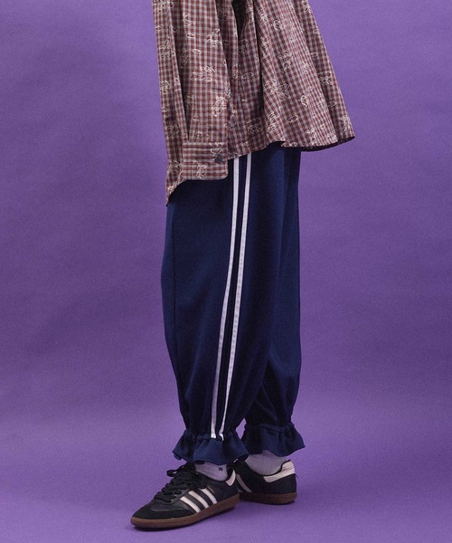 I am I in fact...(アイアムアイインファクト)の「Jersey line Drawers pants(その他パンツ・レディース・ネイビー/ブラック・FREE)」の22枚目の写真