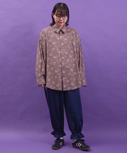 I am I in fact...(アイアムアイインファクト)の「Jersey line Drawers pants(その他パンツ・レディース・ネイビー/ブラック・FREE)」の4枚目の写真