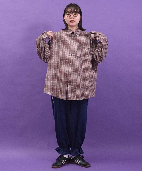 I am I in fact...(アイアムアイインファクト)の「Jersey line Drawers pants(その他パンツ・レディース・ネイビー/ブラック・FREE)」の7枚目の写真