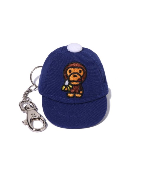 A BATHING APE（アベイシングエイプ）の「BABY MILO BANANA NEW ERA CAP KEY CHAIN（キーホルダー・キッズ・ブルー・FREE）」の2枚目の写真