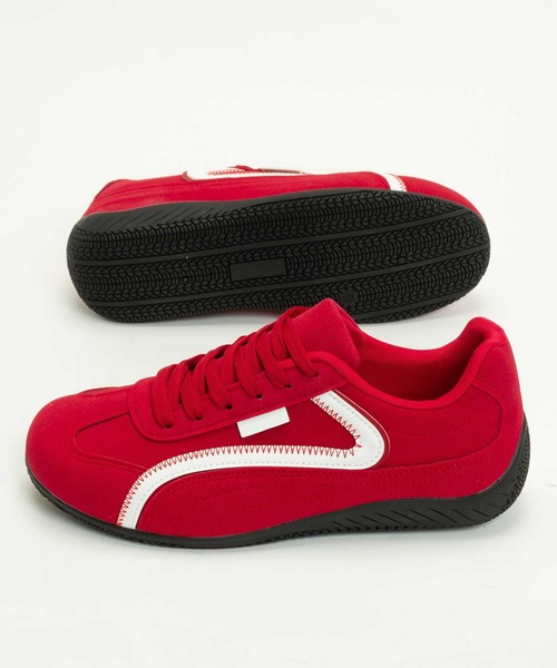 ライン フラットソール ドライビングスニーカー（スニーカー）｜SVEC